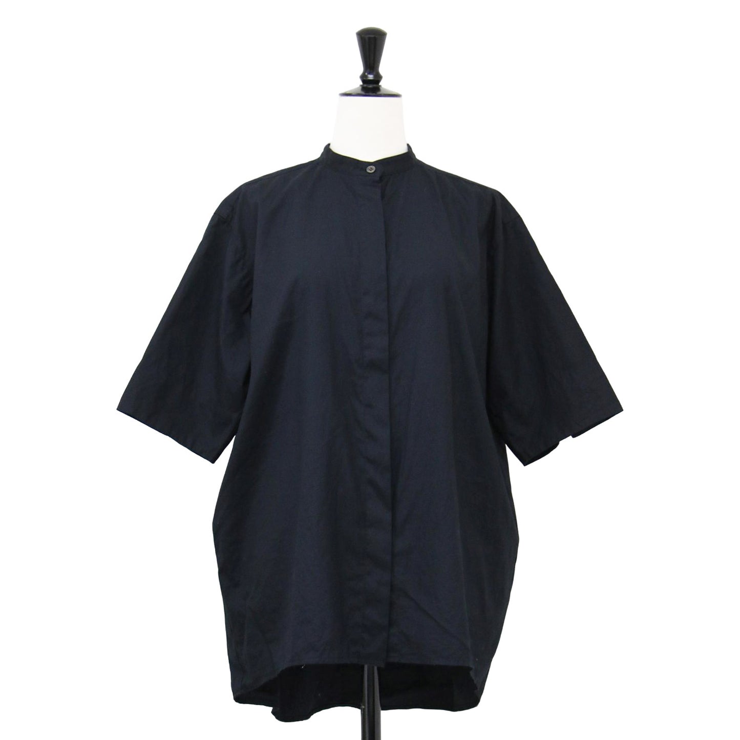 ショートスリーブ シャツ / SHORT SLEEVE SHIRT ブラウス 半袖 バンドカラー コットン