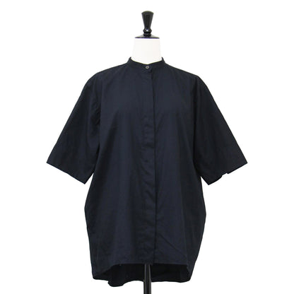 ショートスリーブ シャツ / SHORT SLEEVE SHIRT ブラウス 半袖 バンドカラー コットン