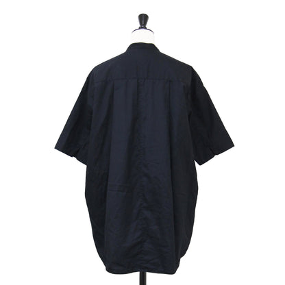 ショートスリーブ シャツ / SHORT SLEEVE SHIRT ブラウス 半袖 バンドカラー コットン