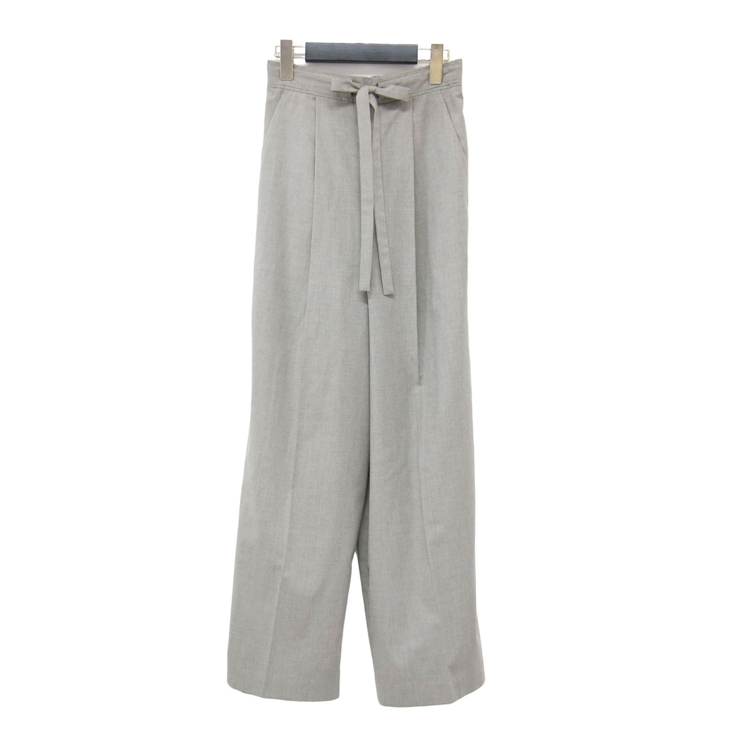 ウエストリボン付き ワイド パンツ / タック ハイウエスト