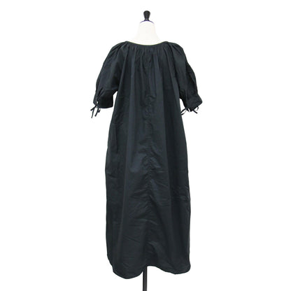 22秋冬 パフスリーブ ドレス / PUFF SLEEVE DRESS ワンピース ロング丈 半袖 ギャザー コットン