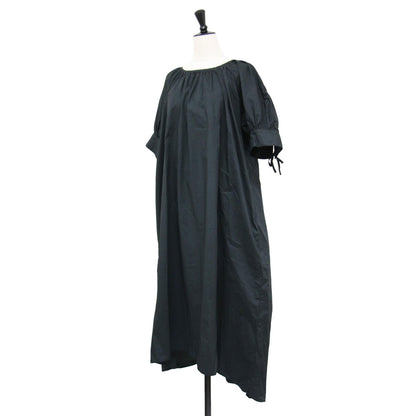 22秋冬 パフスリーブ ドレス / PUFF SLEEVE DRESS ワンピース ロング丈 半袖 ギャザー コットン