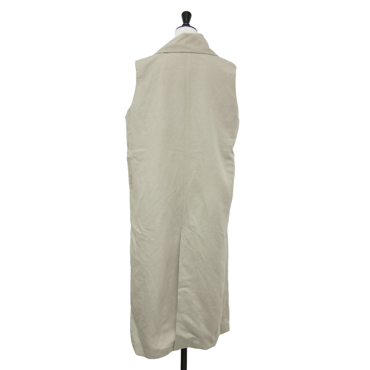 24春夏 テーラード ロング ジレ / ベスト オーバーサイズ リネン