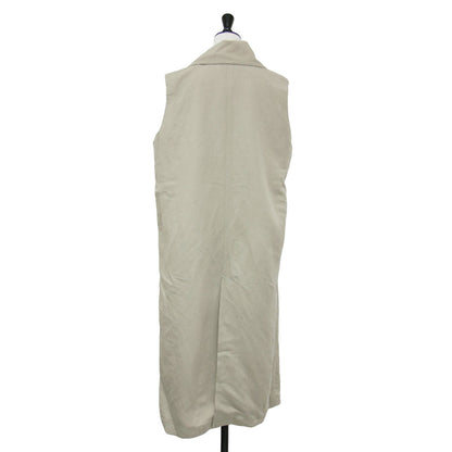 24春夏 テーラード ロング ジレ / ベスト オーバーサイズ リネン