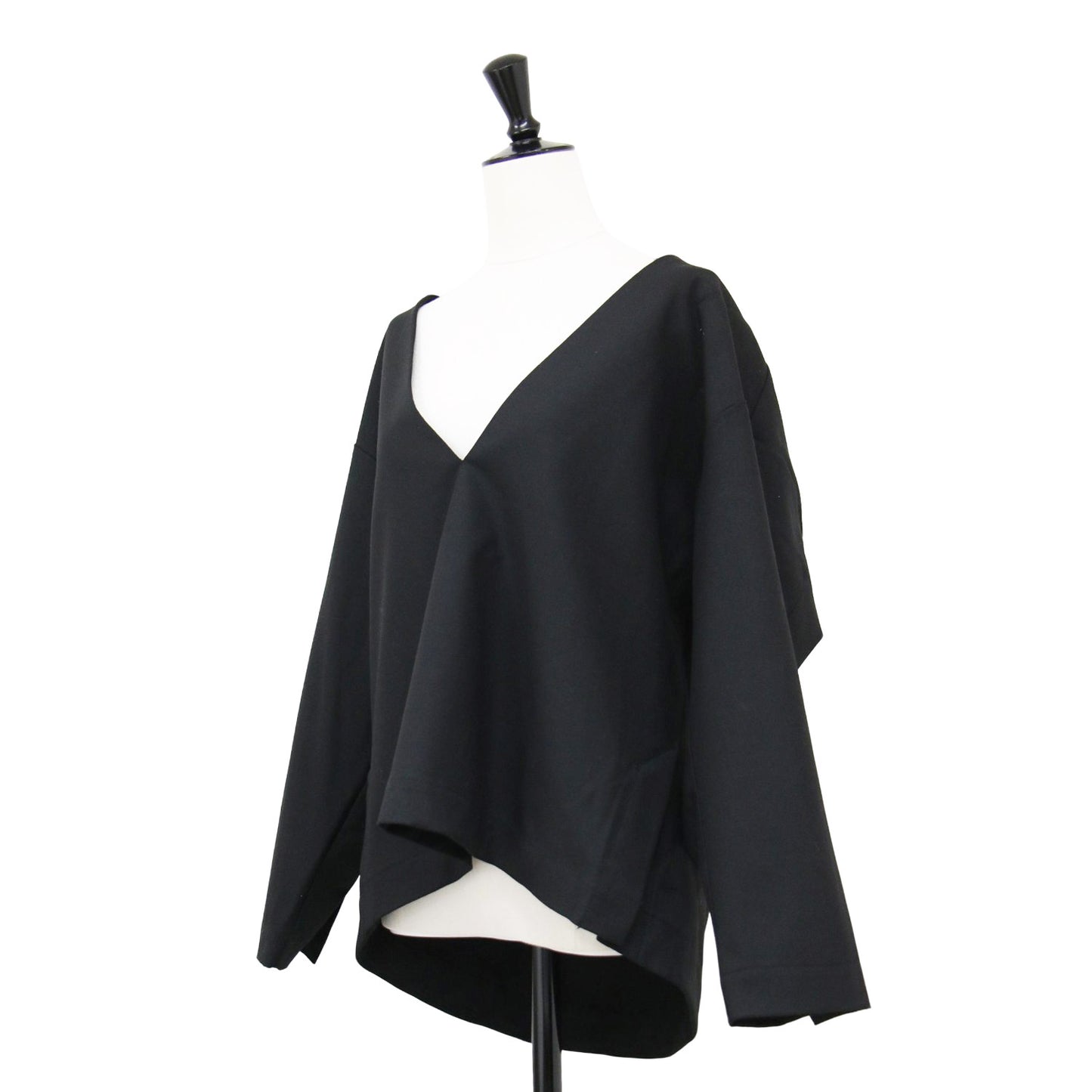 Vネック プルオーバー ブラウス / VNECK PULLOVER BLOUSE 長袖 ストレッチ