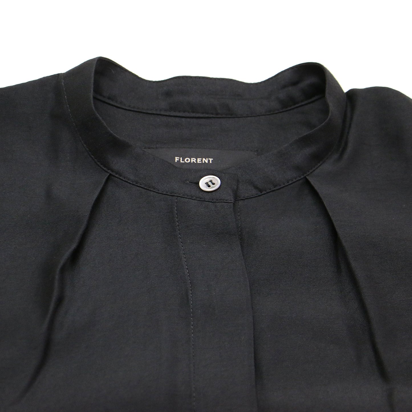 24春夏 パフスリーブ ブラウス / シャツ 5分袖 バンドカラー Aライン