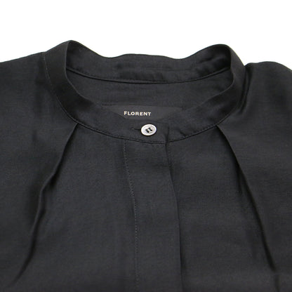 24春夏 パフスリーブ ブラウス / シャツ 5分袖 バンドカラー Aライン