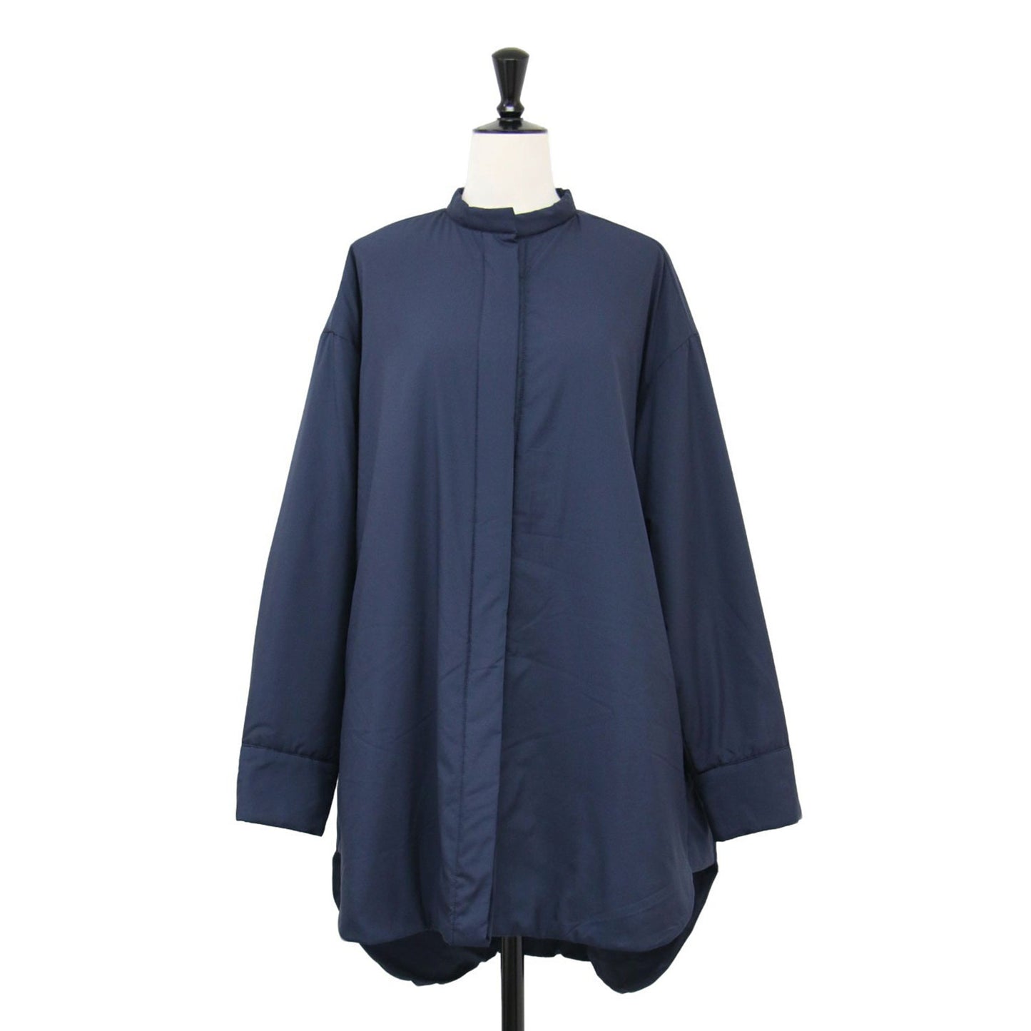 21AW バンドカラー シャツ / Band collor shirts 長袖 中綿 ラウンドヘム