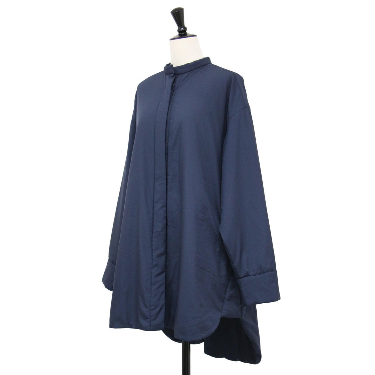 21AW バンドカラー シャツ / Band collor shirts 長袖 中綿 ラウンドヘム