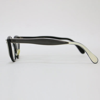 キャットアイ セルフレーム 眼鏡 / アイウェア 配色 メタル パーツ ヴィンテージ