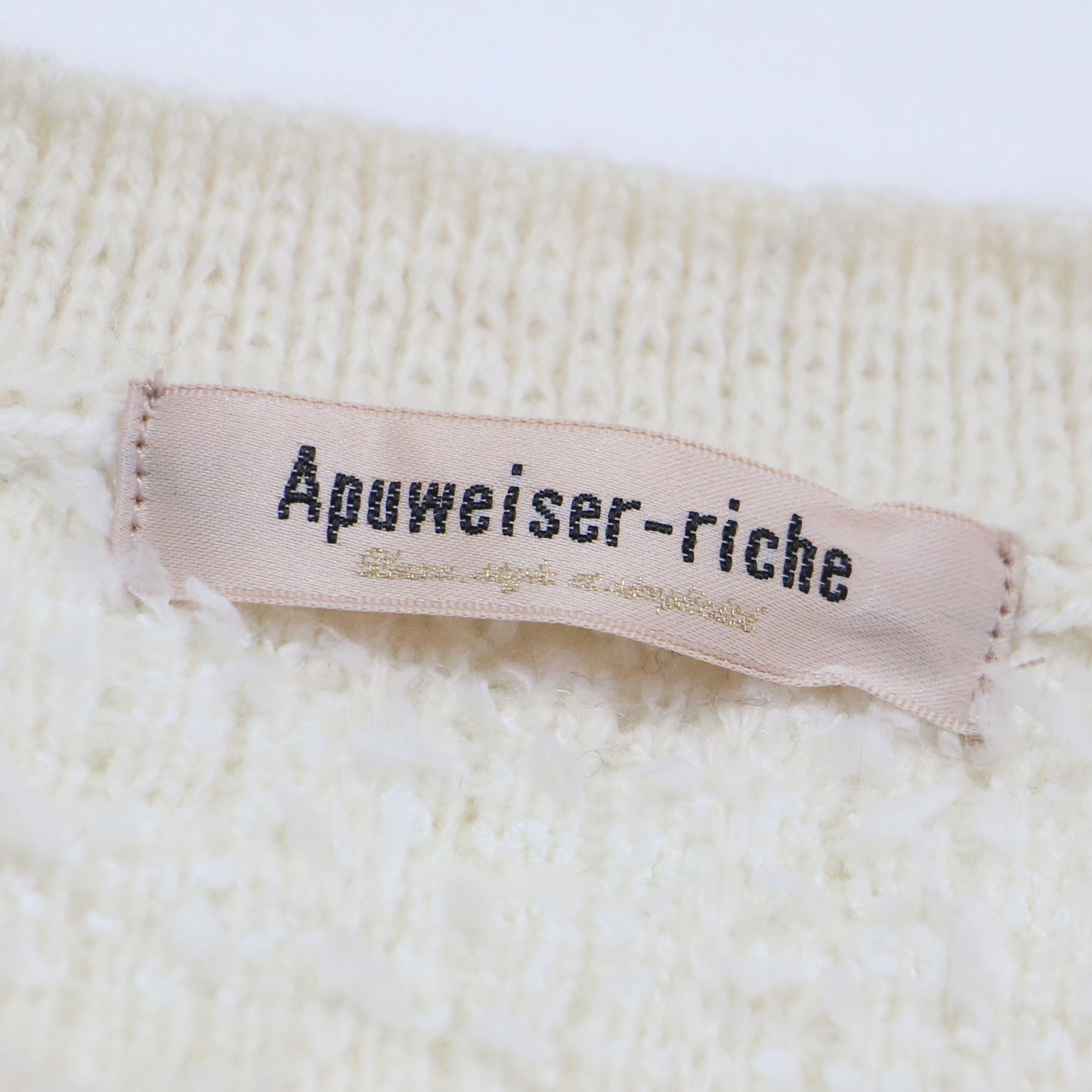 22秋冬 ツイード ニット ジャケット / カーディガン ノーカラー 長袖 リブ 金釦