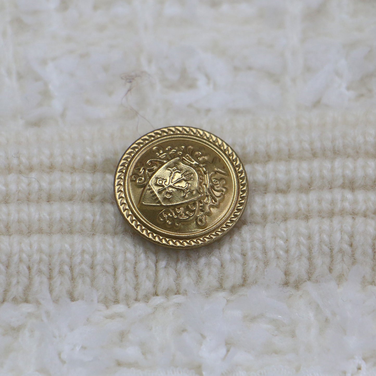 22秋冬 ツイード ニット ジャケット / カーディガン ノーカラー 長袖 リブ 金釦