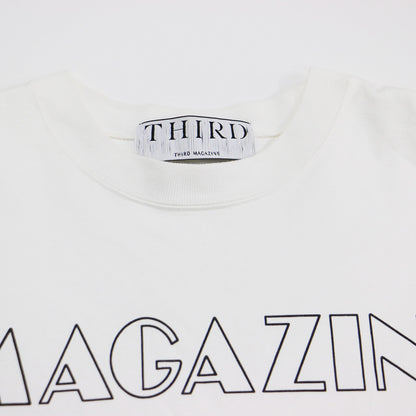 ロゴ ショートスリーブ Tシャツ / カットソー 半袖 クルーネック スリット コットン