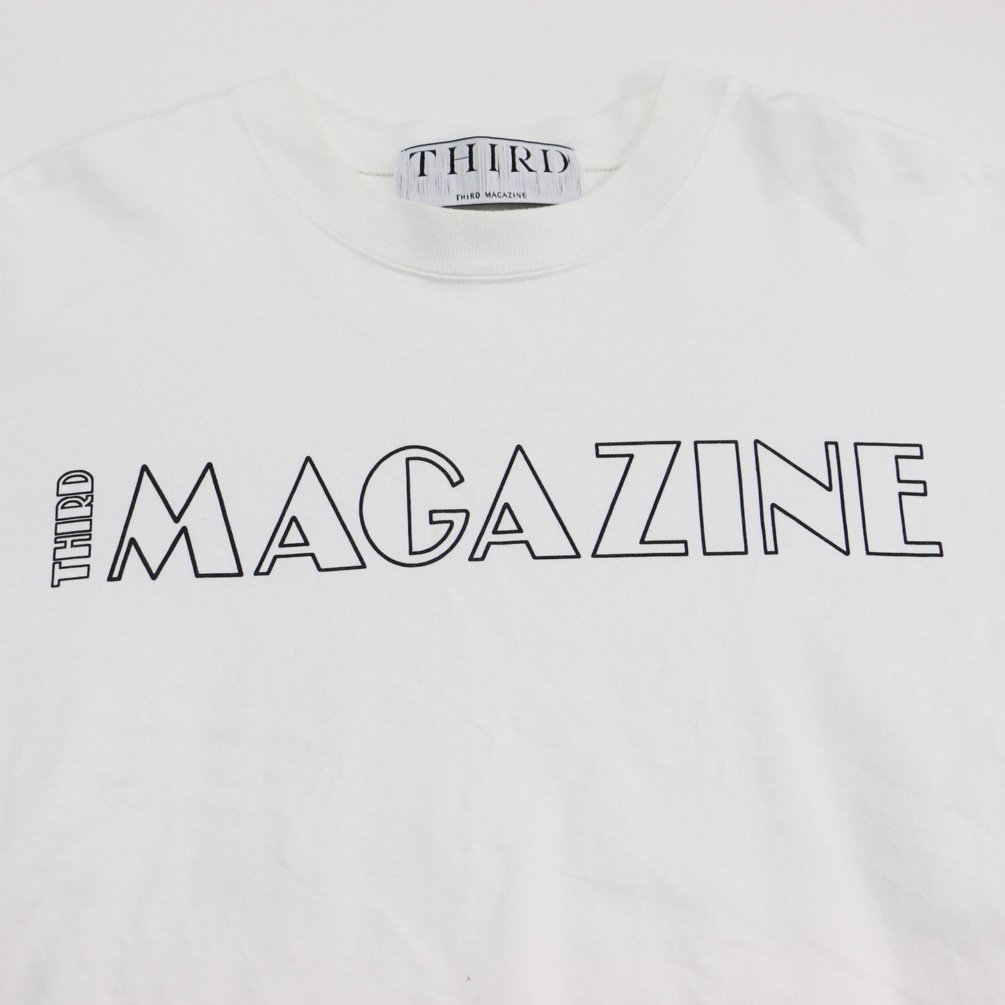 ロゴ ショートスリーブ Tシャツ / カットソー 半袖 クルーネック スリット コットン