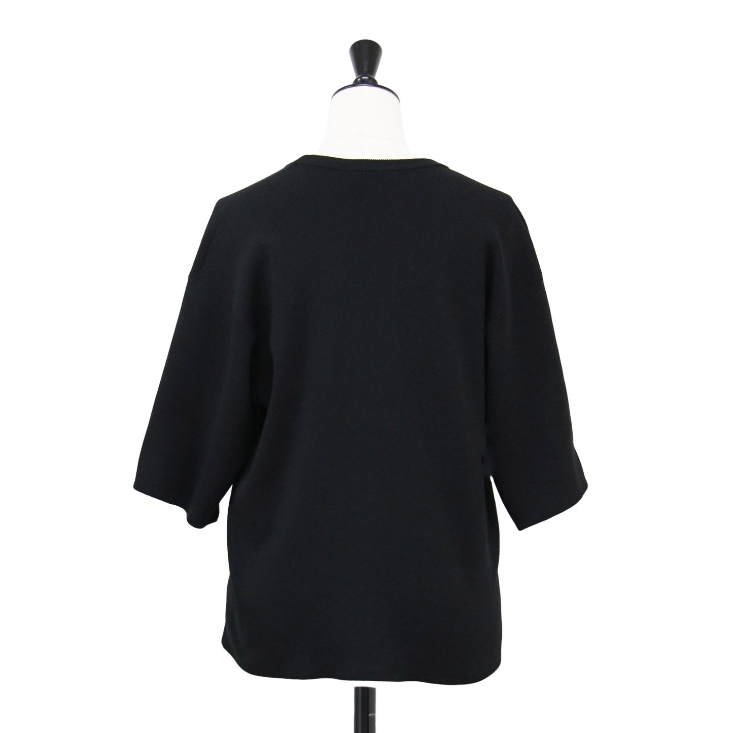 22秋冬 ニット Tシャツ / プルオーバー クルーネック 半袖 リブ編み