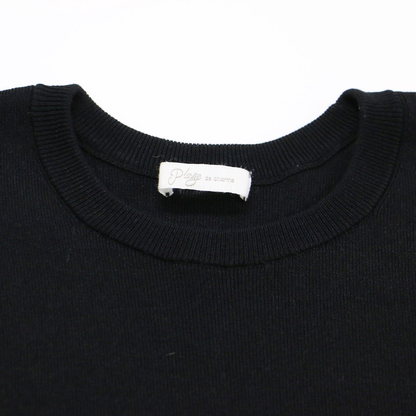 22秋冬 ニット Tシャツ / プルオーバー クルーネック 半袖 リブ編み