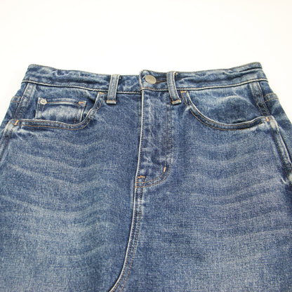 × allureville 別注 デニム ロング スカート / PLUM Iライン バックスリット コットン