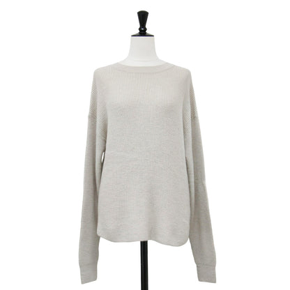 24春夏 カシミヤ サーマル ニット / Cashmere Thermal Knit プルオーバー クルーネック 長袖 2WAY ワッフル編み