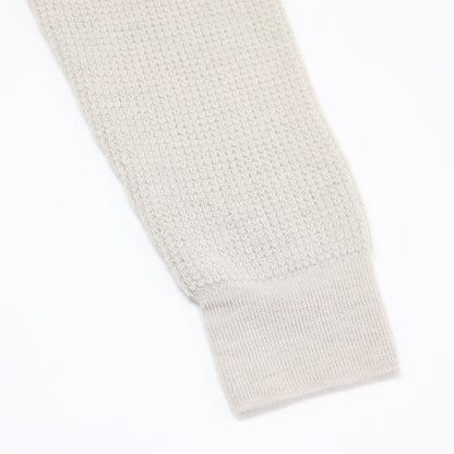 24春夏 カシミヤ サーマル ニット / Cashmere Thermal Knit プルオーバー クルーネック 長袖 2WAY ワッフル編み