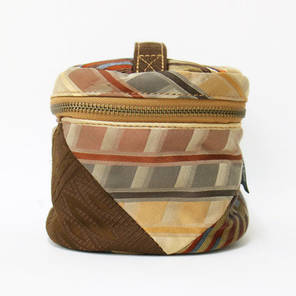 × uneven 別注 ヴィンテージ タイ バニティ バッグ / vintage tie vanity bag ポーチ ネクタイ リメイク パッチワーク