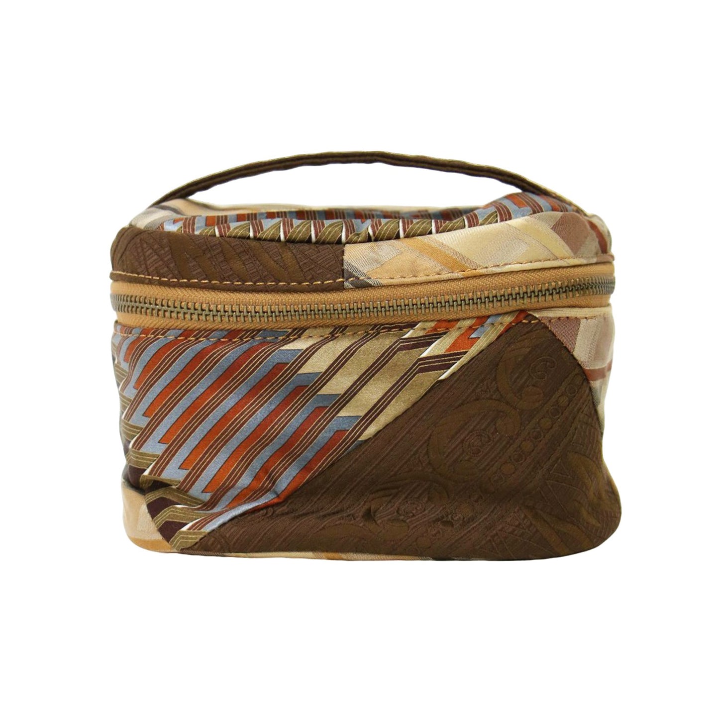 × uneven 別注 ヴィンテージ タイ バニティ バッグ / vintage tie vanity bag ポーチ ネクタイ リメイク パッチワーク