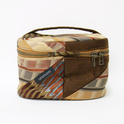 × uneven 別注 ヴィンテージ タイ バニティ バッグ / vintage tie vanity bag ポーチ ネクタイ リメイク パッチワーク