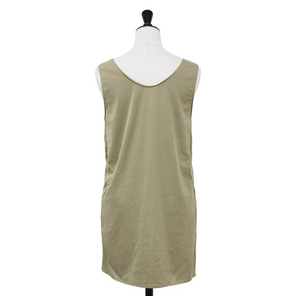 24秋冬 キュプラ フィブリル ロング タンクトップ / ブラウス プルオーバー ノースリーブ ドロスト