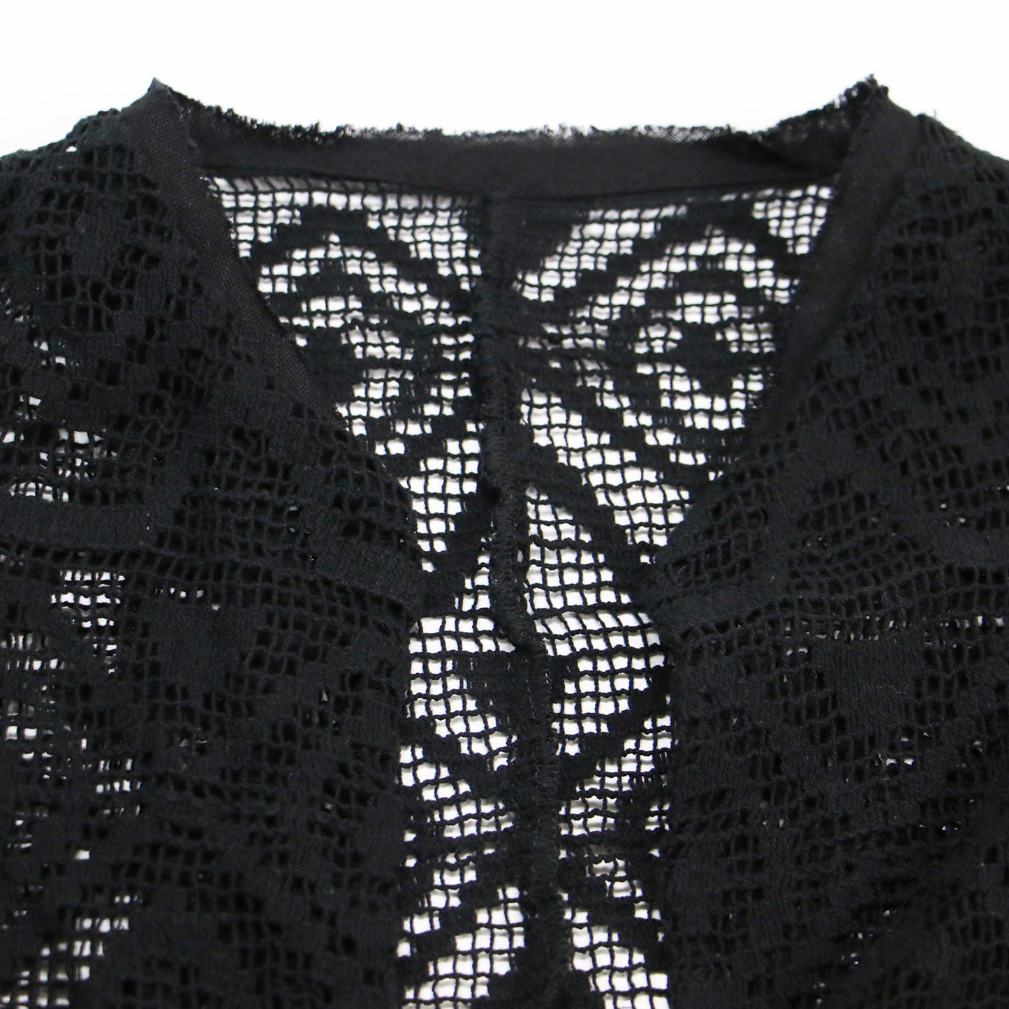 23春夏 レース シャツ / ジャケット 長袖 ノーカラー コットン リネン