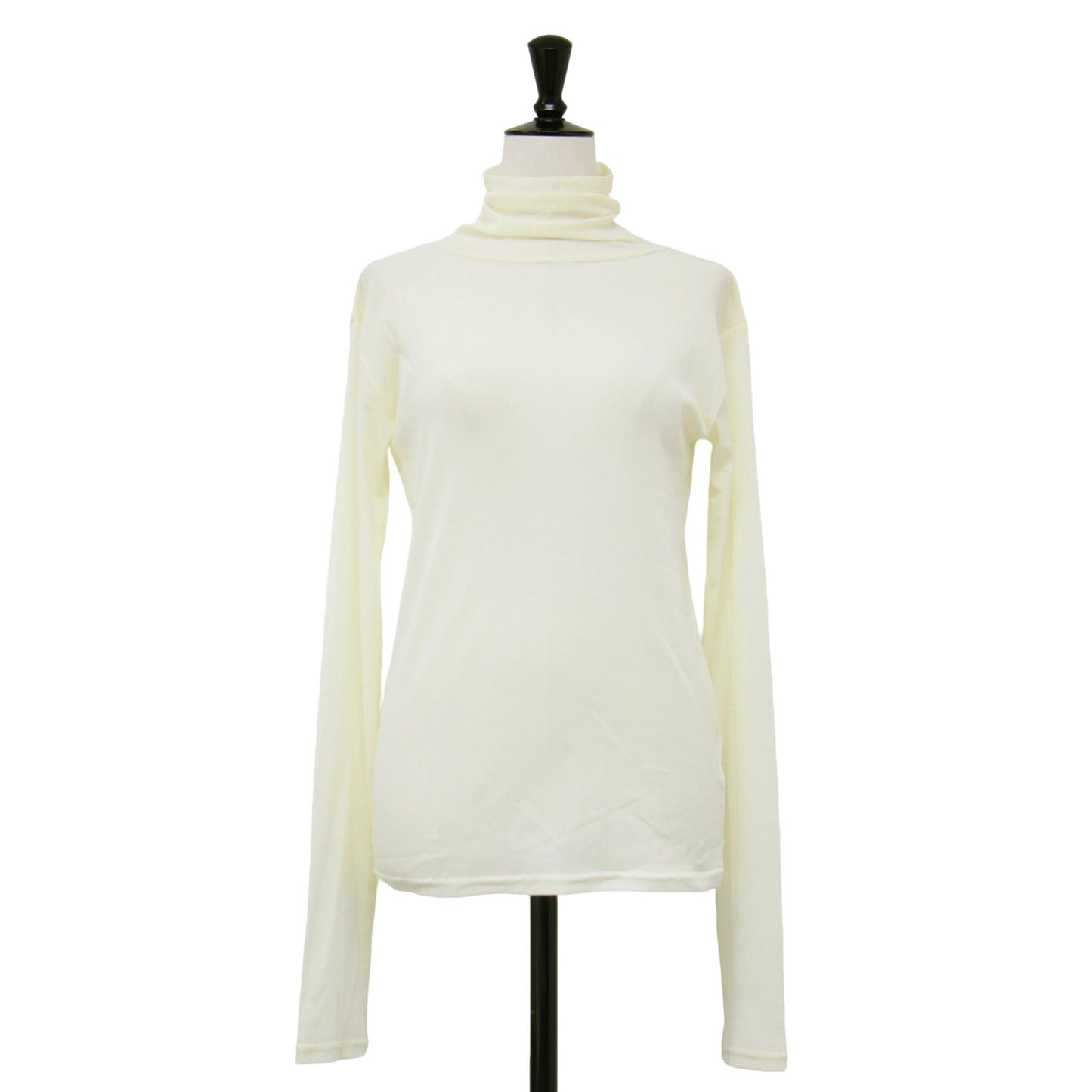 23秋冬 ソフト チュール プルオーバー / カットソー ハイネック 長袖 シアー