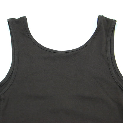 コットン ジャージー ノースリーブ ワンピース / タンクトップ ミディ丈 ラウンドネック タイト