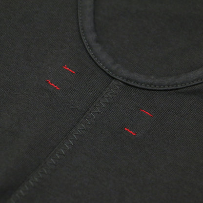 コットン ジャージー ノースリーブ ワンピース / タンクトップ ミディ丈 ラウンドネック タイト