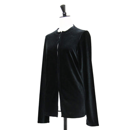 ベロア フロントホック カーディガン / becrux velour cardigan 長袖 クールネック