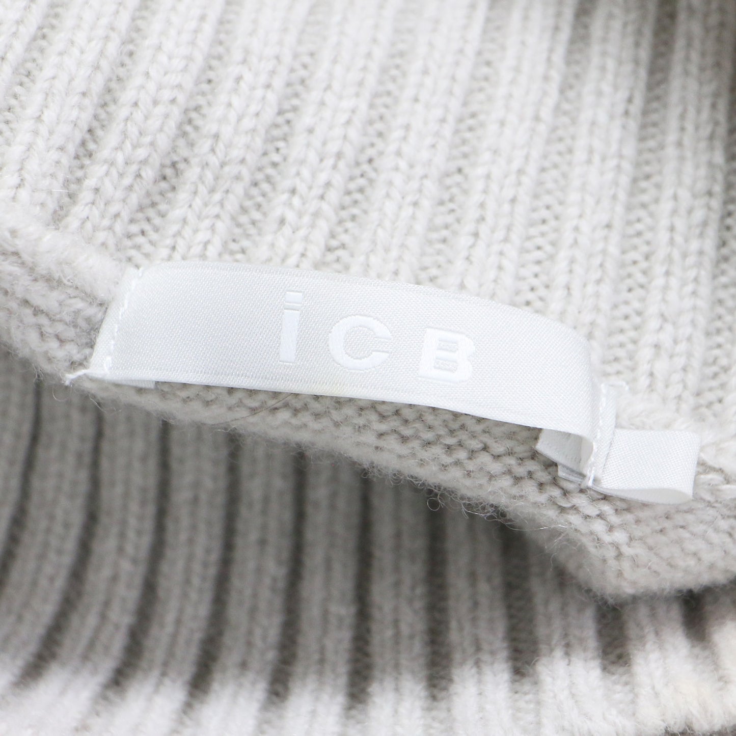 ウール カシミヤ ハイネック バイカラー ニット / セーター プルオーバー 長袖 ミドルゲージ 配色