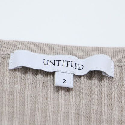 Vネック ロングスリーブ ニット / 長袖 リブ ハイゲージ ウール ウォッシャブル