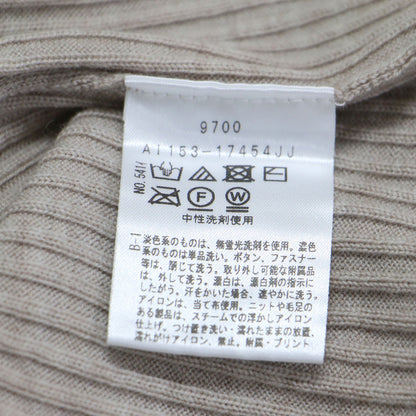 Vネック ロングスリーブ ニット / 長袖 リブ ハイゲージ ウール ウォッシャブル