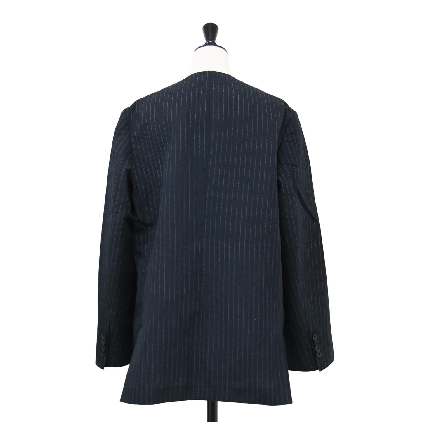 25春夏 ストライプ サマー ジャケット / STRIPE SUMMER ノーカラー Vネック 長袖 リネン混