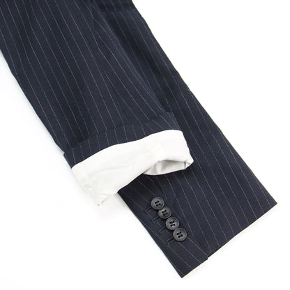 25春夏 ストライプ サマー ジャケット / STRIPE SUMMER ノーカラー Vネック 長袖 リネン混