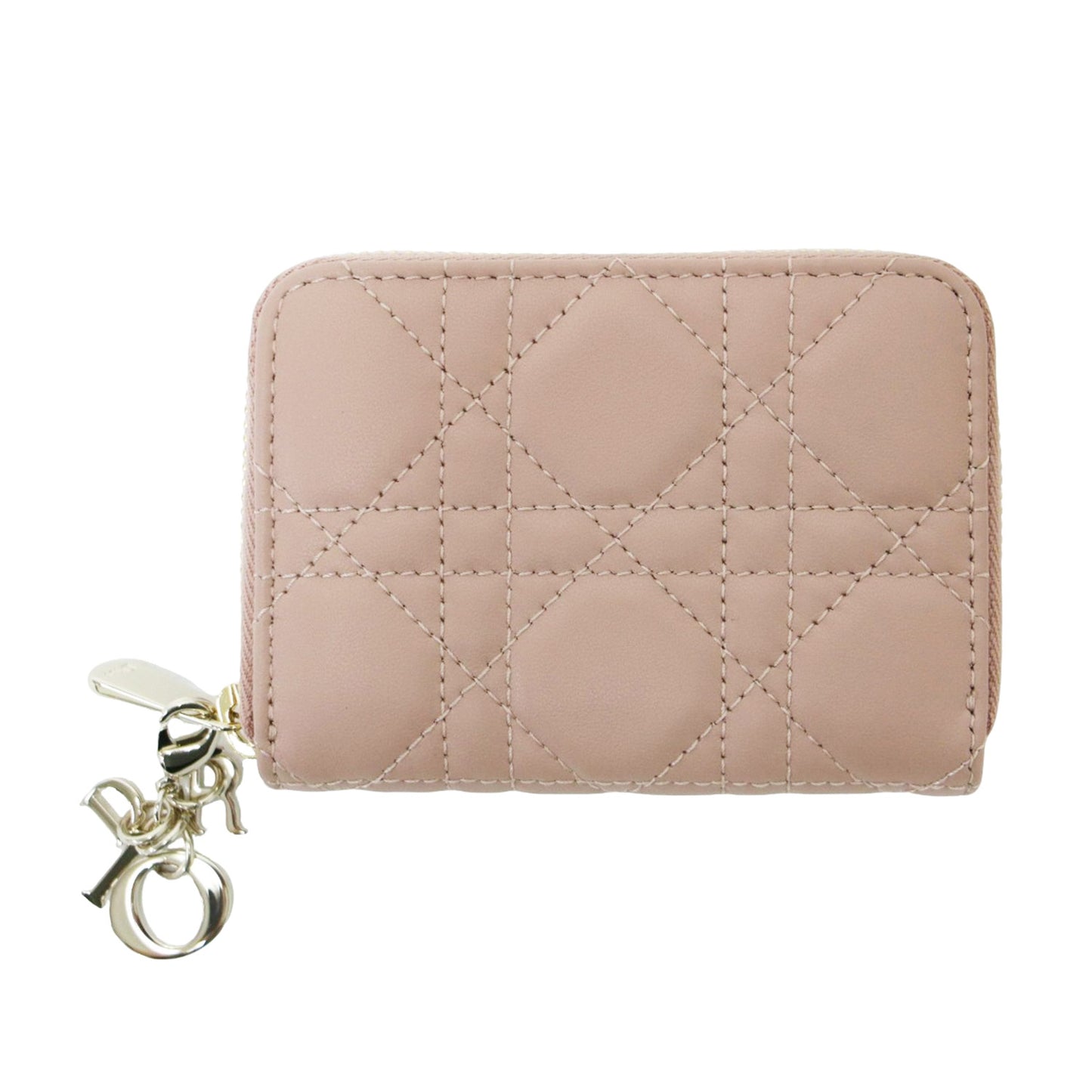 レディ ディオール ボワヤジュール ジップ コインケース スモール / Lady Dior Voyageur 財布 キルティング チャーム レザー