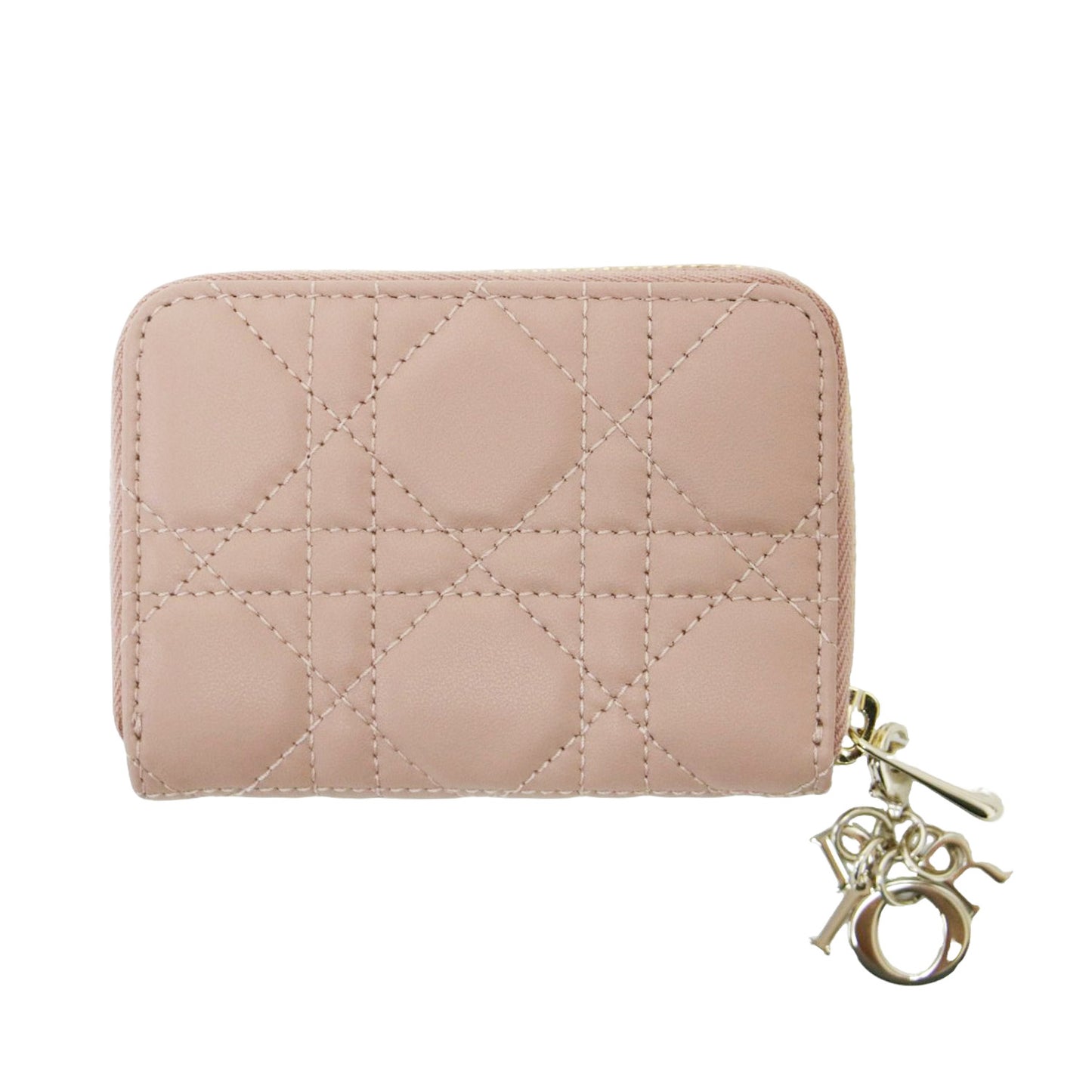 レディ ディオール ボワヤジュール ジップ コインケース スモール / Lady Dior Voyageur 財布 キルティング チャーム レザー