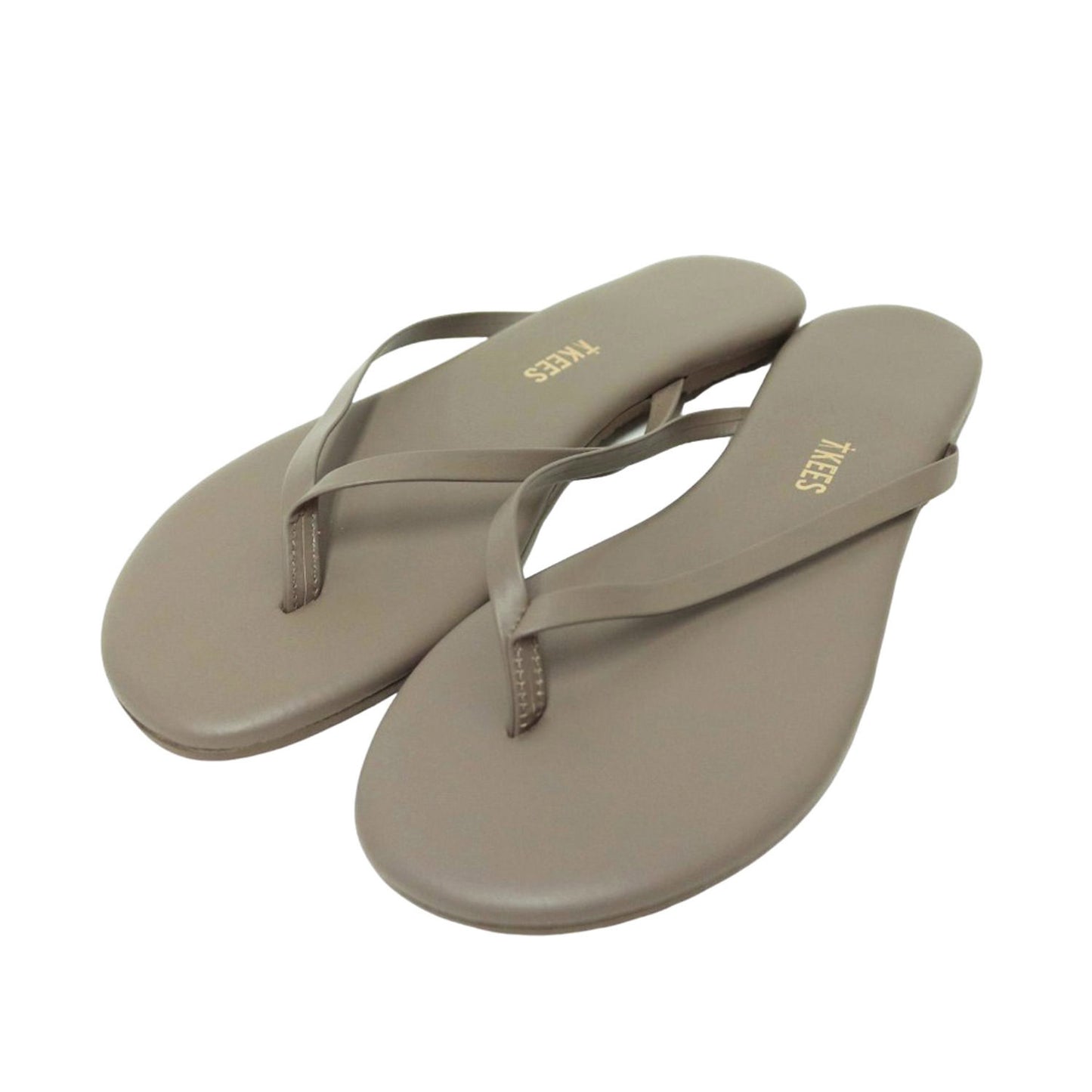 レザー ビーチサンダル / トング フラット ラウンドトゥ 牛革