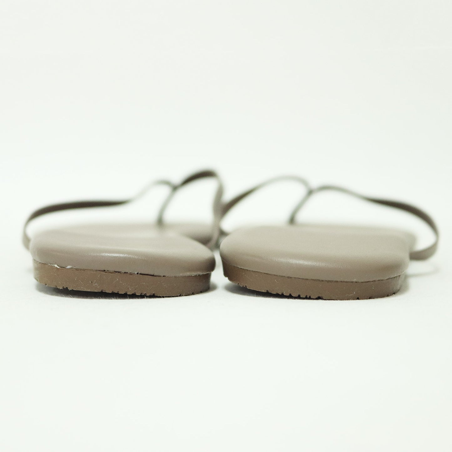 レザー ビーチサンダル / トング フラット ラウンドトゥ 牛革