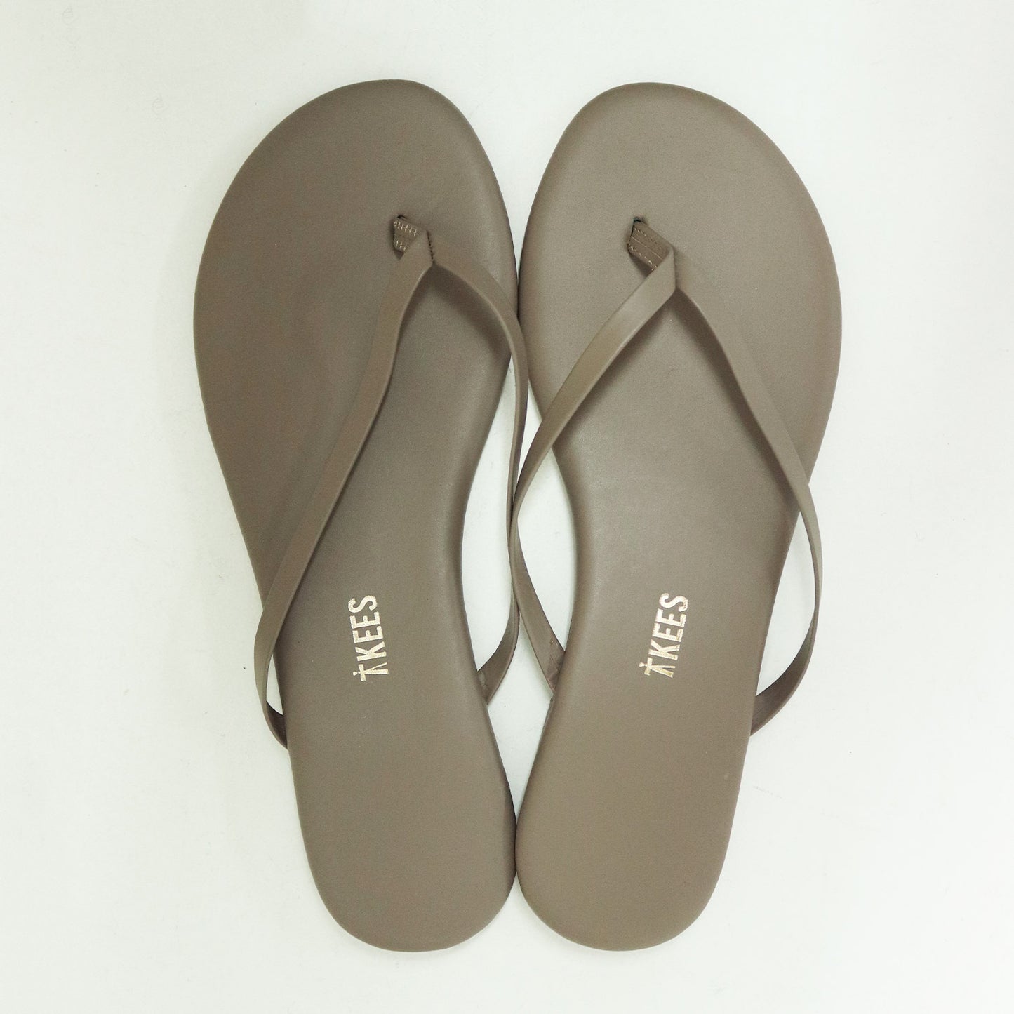 レザー ビーチサンダル / トング フラット ラウンドトゥ 牛革