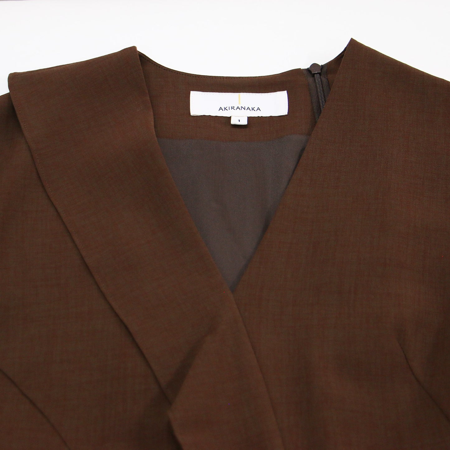 アシンメトリー ミディ ワンピース / ひざ下 Vネック 長袖 マーメイド フリル