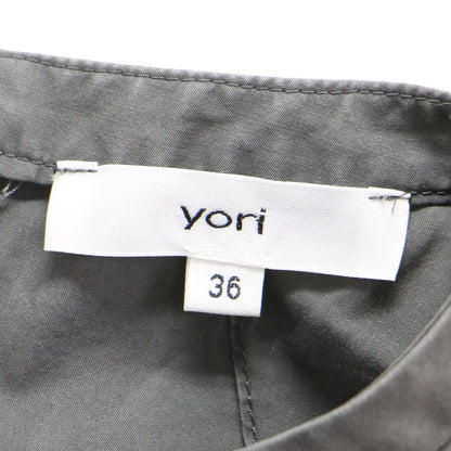 20秋冬 コットン バックリボン ブラウス / クルーネック 長袖 ボリュームスリーブ ギャザー Aライン