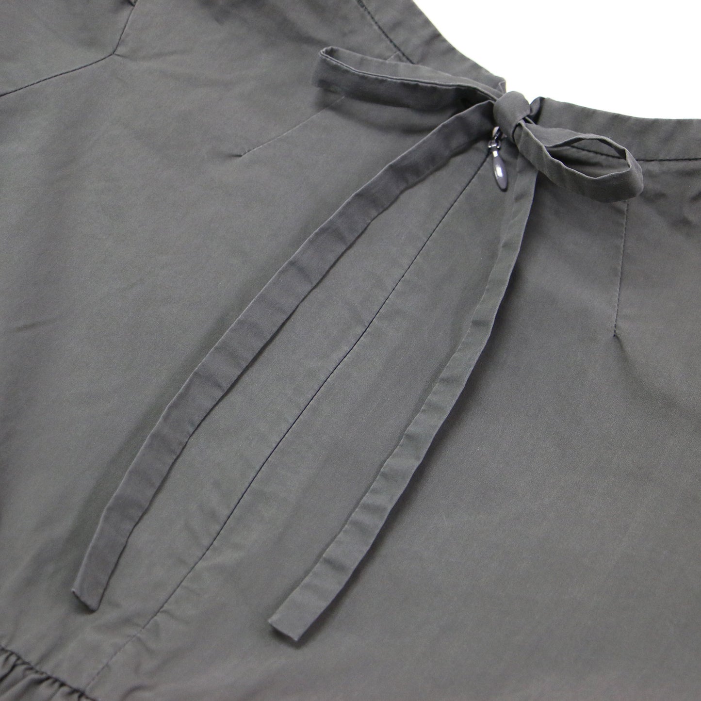 20秋冬 コットン バックリボン ブラウス / クルーネック 長袖 ボリュームスリーブ ギャザー Aライン