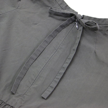 20秋冬 コットン バックリボン ブラウス / クルーネック 長袖 ボリュームスリーブ ギャザー Aライン