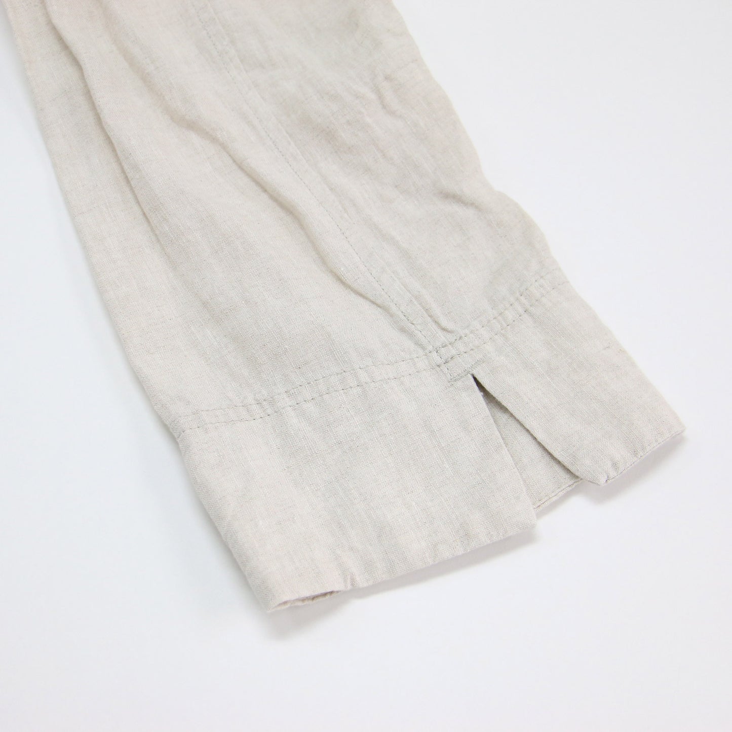 24春夏 リネン スキッパー プルオーバー / シャツ ブラウス 長袖 スリット