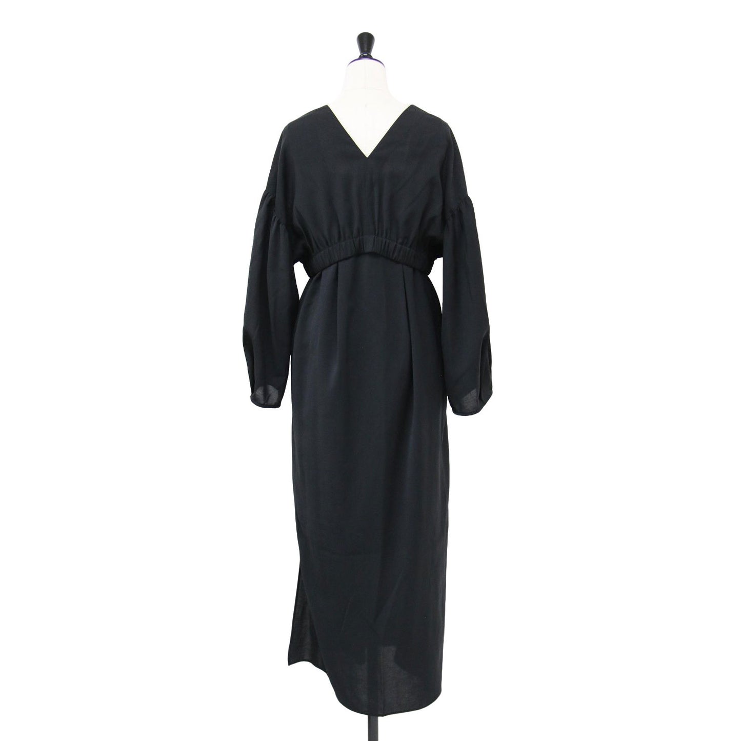 24春夏 ドライクロス セットアップ ワンピース / ボレロ キャミワンピース ロング丈 Vネック 長袖 ボリュームスリーブ