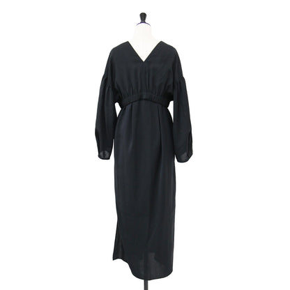 24春夏 ドライクロス セットアップ ワンピース / ボレロ キャミワンピース ロング丈 Vネック 長袖 ボリュームスリーブ