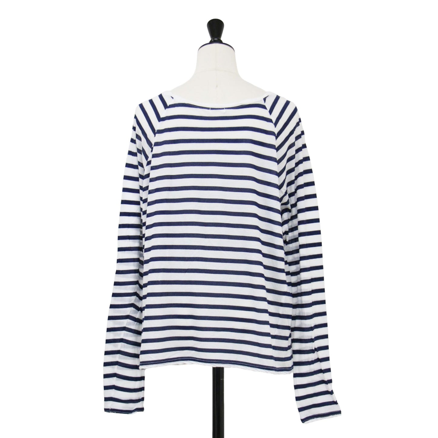 24春夏 シアー ラグラン プルオーバー / 80/1GASS Tシャツ カットソー 長袖 ロングスリーブ ラウンドネック ボーダー柄 コットン